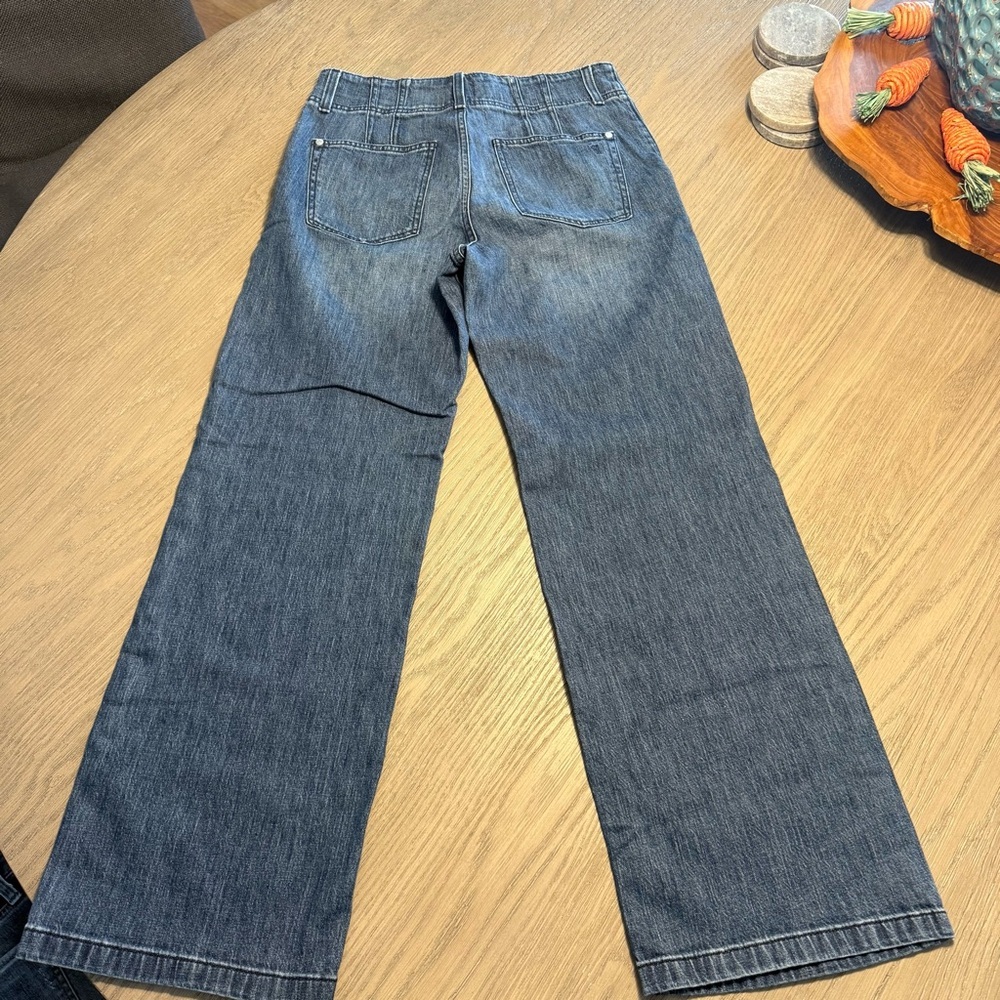 Pilcro Anthropologie Wide Leg Medium Wash Jeans Sz 27 Country Boho Classic - Picture 11 of 12